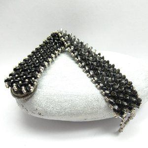 Black handwoven bracelet